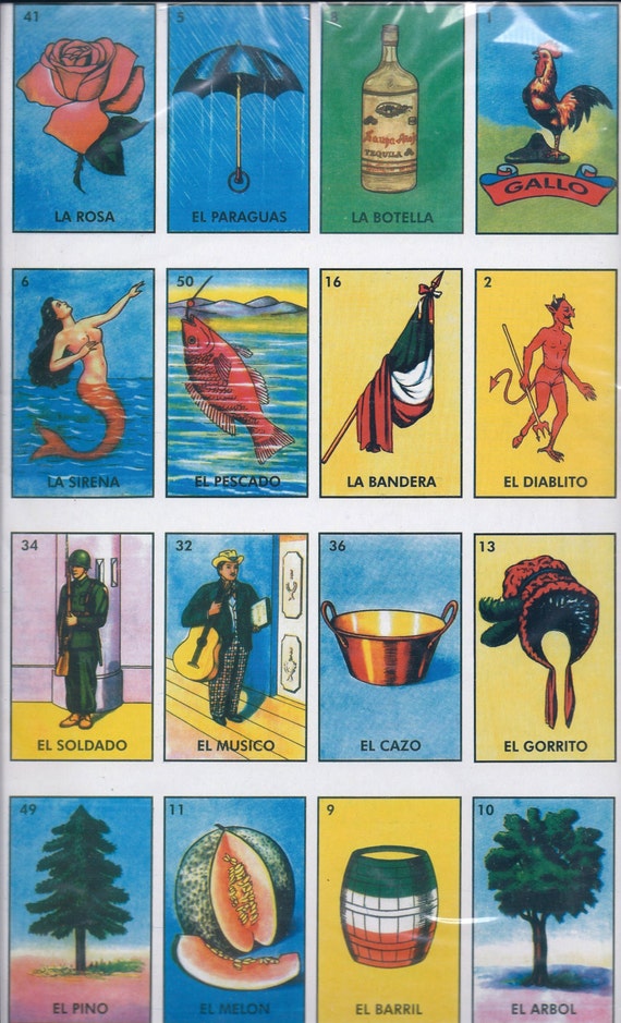 Mexican Bingo Cards