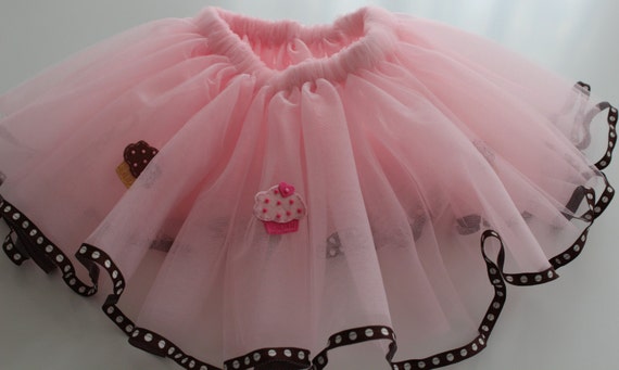 Chocolate and Pink Lemonade Cupcake Birthday Tutu Dress Up Ballet Costume Party Fairy Skirt Il_570xn
