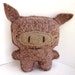 Big Brown Javelina - Recycled Wool Plush Toy