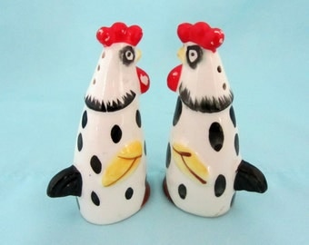 Mid Century Chicken Salt and Pepper Shakers from Japan