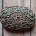 Holidays, Entertaining, Crochet Lace Stone, Art Object, Decor, Table Decoration, Handmade, Original, Collectible, Brown, Woodland