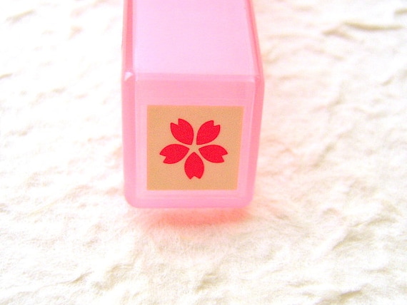 Cherry Blossoms Rubber Stamp PINK Sakura Self Inking Pre Inked