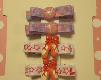 Girls - Ballerina alligator clip hair - set of 2