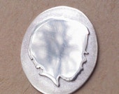 Custom Sterling Silver Silhouette Pendant with Back