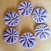 6 Handmade Porcelain Buttons - Lavender Flower Buttons - Ceramic Buttons