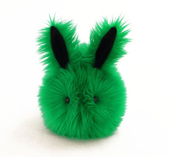 Emerald the Bright Green Bunny Stuffed Animal Plush by Fuzziggles