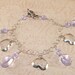 Charm Bracelet, Sterling Silver, Swarovski Crystal, Heart, Alexandrite, Handmade Jewelry