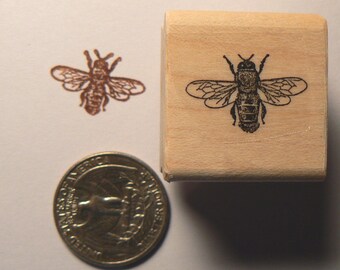 P22 Tiny Bee rubber stamp miniature