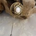 Button Lapel Hat or Scarf Stick Pin Shell Centred French Vintage Button