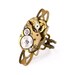 Steampunk Unisex Antiqued Gold Brass Filigree Adjustable RING with Vintage RARE Gold Watch Movement by Velvet Mechanism