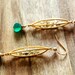 Vermeil Gold Caged Swarovski Crystals With Green Onyx Gemstones