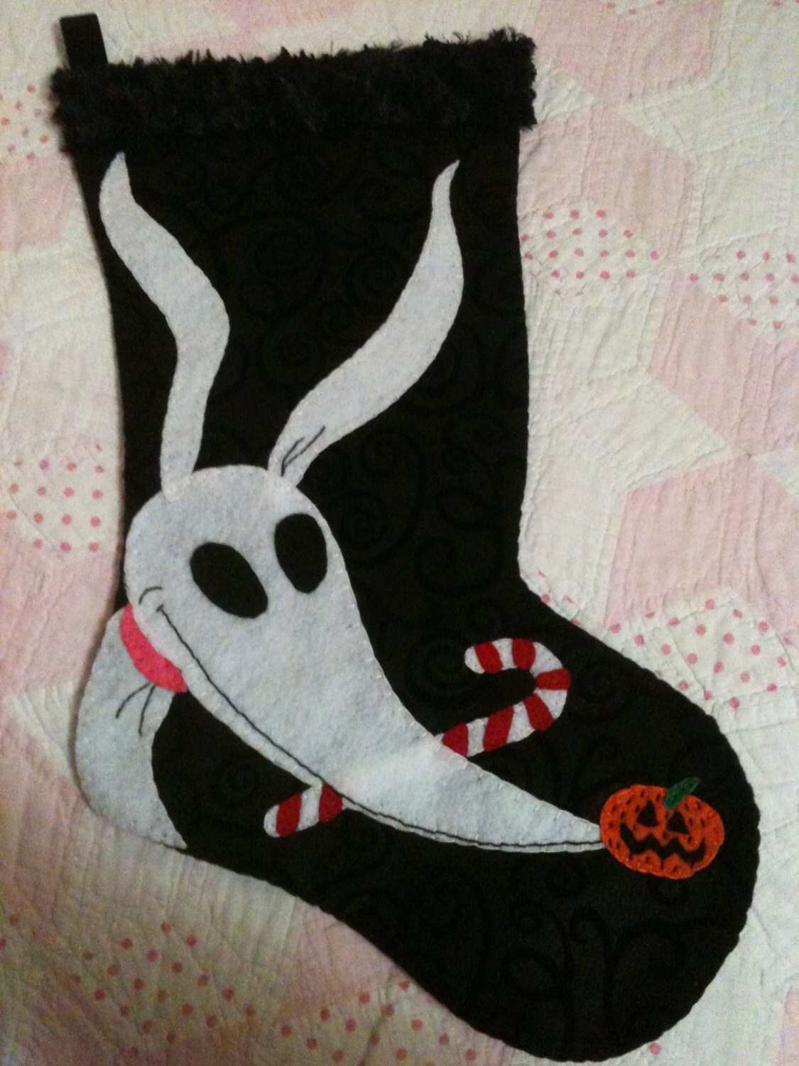 nightmare before christmas zero inspired christmas stocking Nightmare Before Christmas Stockings
