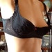 Vintage Black Lace Jezebel Double Exposure Young Look Bra