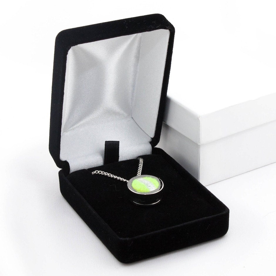 Tennis Ball Pendant and Necklace Made from a Real Tennis