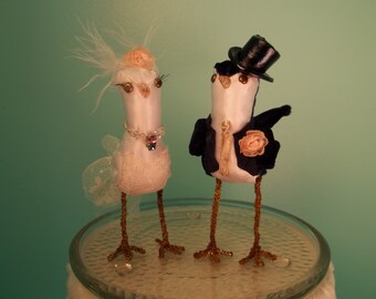 Wedding Cake Topper Custom made to order FerdiBirds miniature love birds