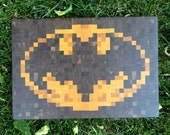 Pixelated Bat Symbol Cutting Board