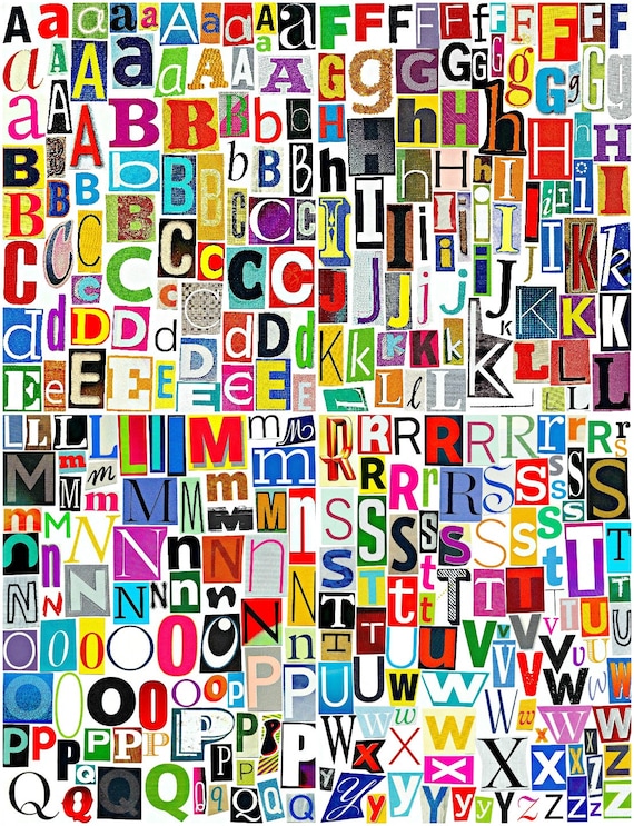 MultiColor Set 3 Printable Digital Alphabet A by OliveLoafDesign