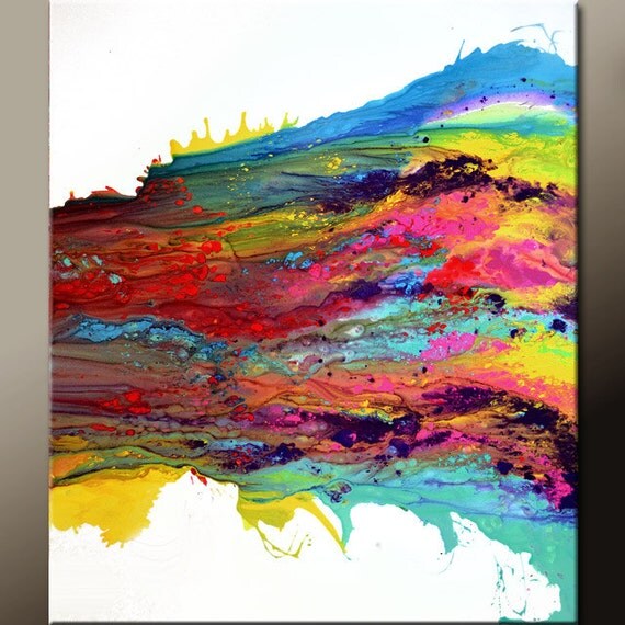 Abstract Canvas Art Painting Huge 48x60 Contemporary by wostudios