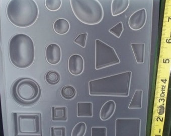 Multi shape cabochon resin jewelry making mold EC2