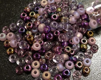 Lilac Mix Czech Seed Bead 6/o 6/O 6-mix01