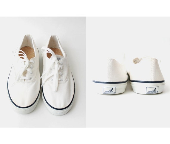 sperry canvas white
