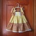 Girl toddler tiered sundress yellow with pink, lime hearts size 1T Reduced price Ready to Ship