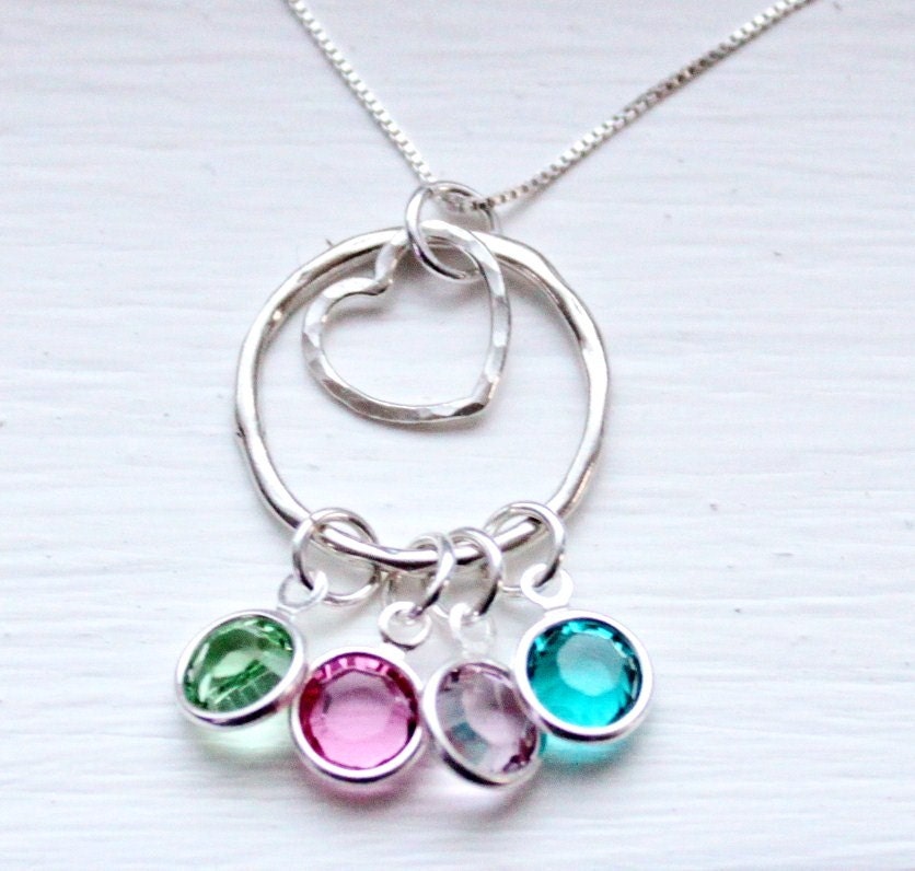 Birthstone Necklace Family Birthstone Necklace Birthstone