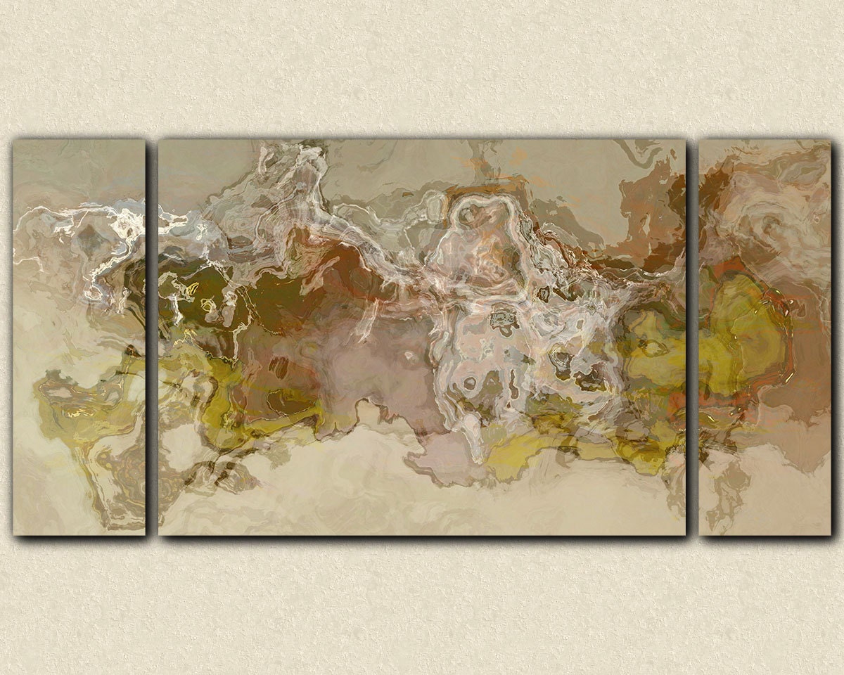 Large Triptych modern art canvas print from by FinnellFineArt