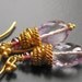 RESERVED for Liz-Pink Amethyst, Rhodolite Garnet, Vermeil Earrings- Amour
