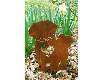 Shih Tzu Dog Metal Garden Stake - Metal Yard Art - Metal Garden Art - Pet Memorial