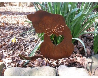 Cat Metal Garden Stake - Metal Yard Art - Metal Garden Art - Pet Memorial - Design 2
