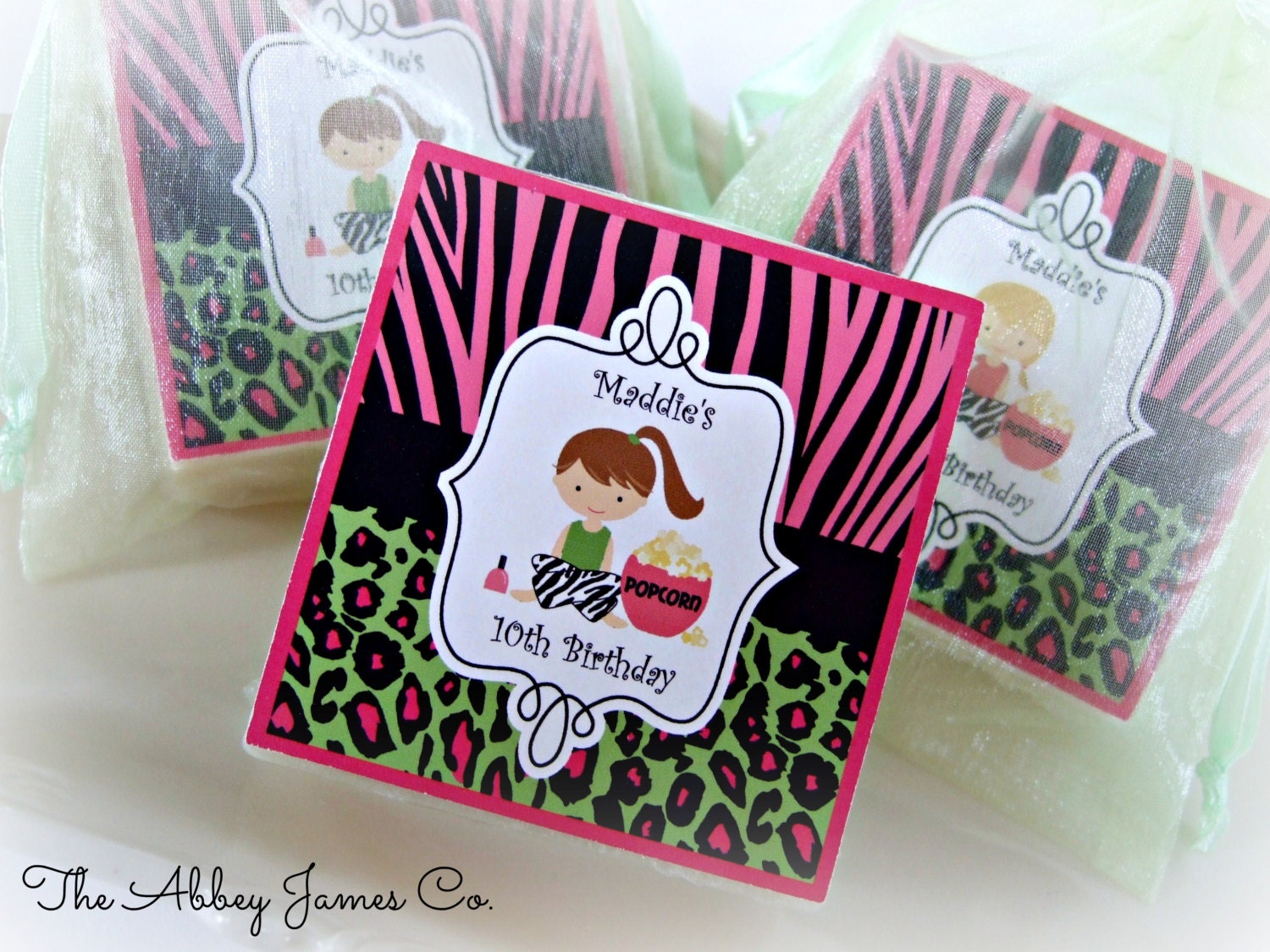 Spa Party Favor Birthday Party Favor Girl Party Favor Zebra