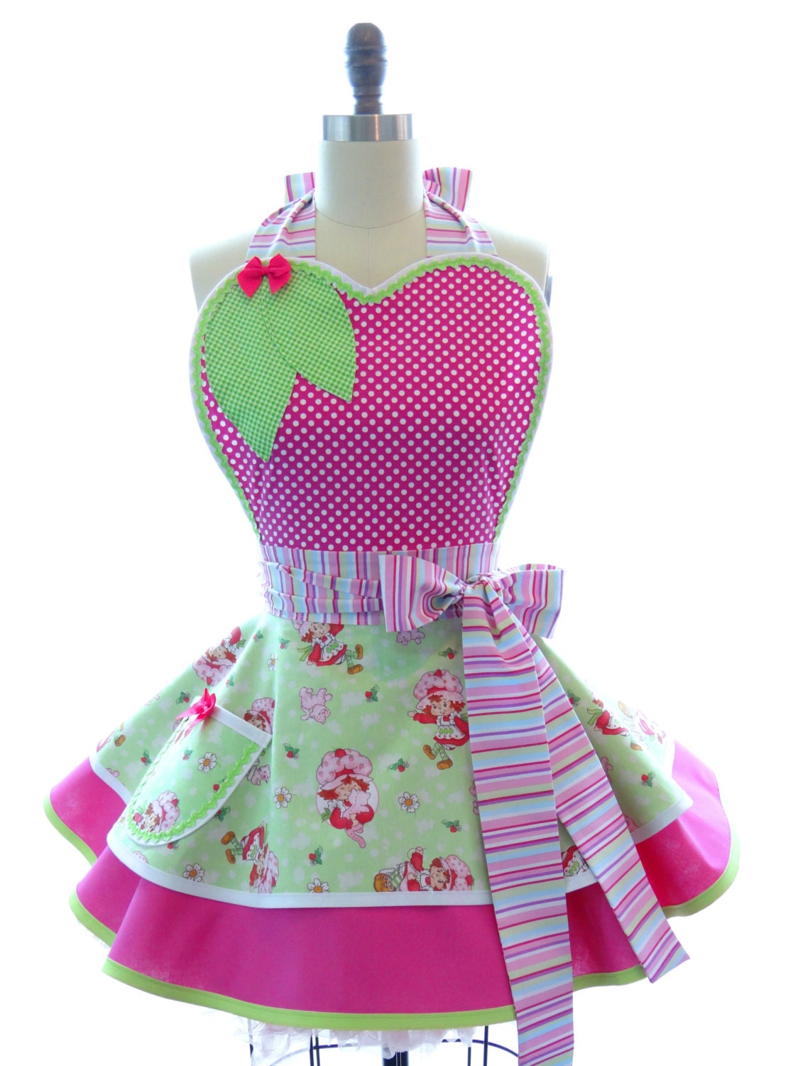 Retro Apron Strawberry Shortcakes Sexy Womans Aprons