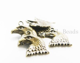 12pcs Antique Brass Tone Base Metal Charm -Eagle 23x19mm (19623Z-B-457)