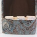 Coupon Organizer Wallet Paisley Chocolate and Turquoise Brown Lining