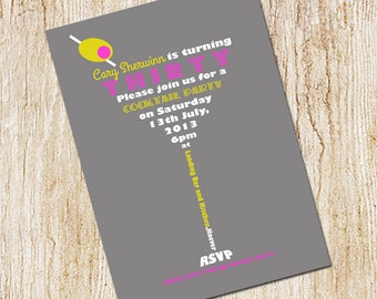 ... birthday -Digital File- Printable Invitation - 40th Birthday