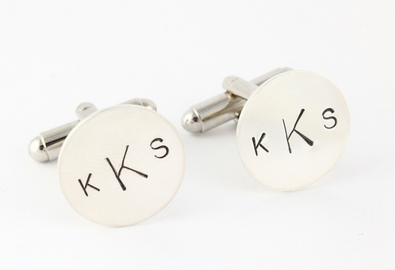Personalized Cufflinks Custom Sterling Silver Monogram Cuff
