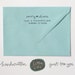 Amery Handwritten Address Stamp: your choice of self-inking or red rubber