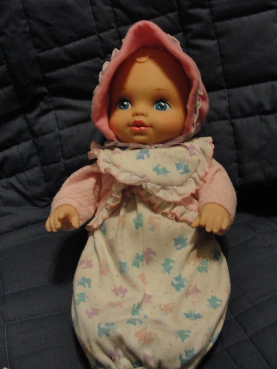 1990 Waterbaby doll by Lauer Toys Blonde hair and blue eyes