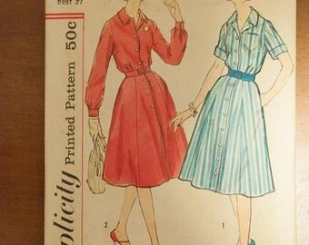 Simplicity 2926 Vintage Pattern - Bust 37 Sz 16 Dress 60s Party Dress
