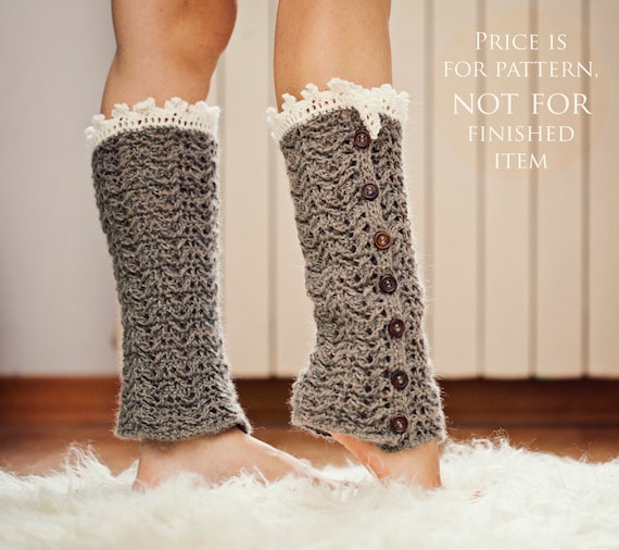Instant download - Crochet PATTERN for leg warmers (pdf file) - Luxury Leg Warmers