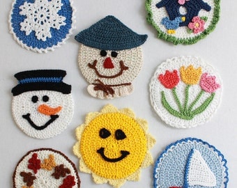 Four Seasons CD Coasters Crochet Pattern PDF