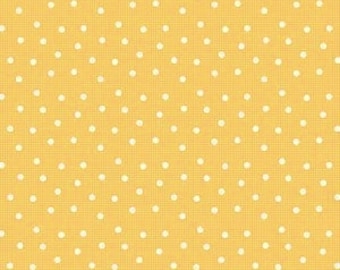 Pam Kitty Love, Lakehouse Dry Goods, Dots on Check in Yellow LH11016Y - 1/2 Yard Sale