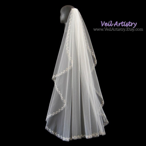 Wedding Veil Cascade Bridal Veil Ballet Length Veil Waltz