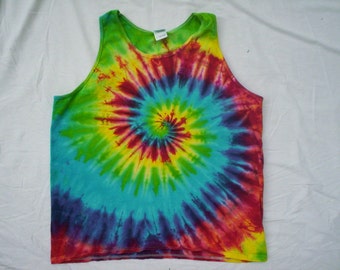 Dragonfly Tie Dye Tank Ladies Size Large by tiedyetodd on Etsy