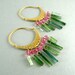 Green Tourmaline Hoop Earrings