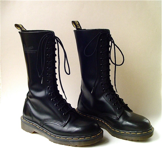 vintage Doc Martens Air Wair Tall Black Leather by SkinnyandBernie