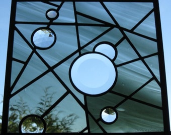 Geometric stained glass window
