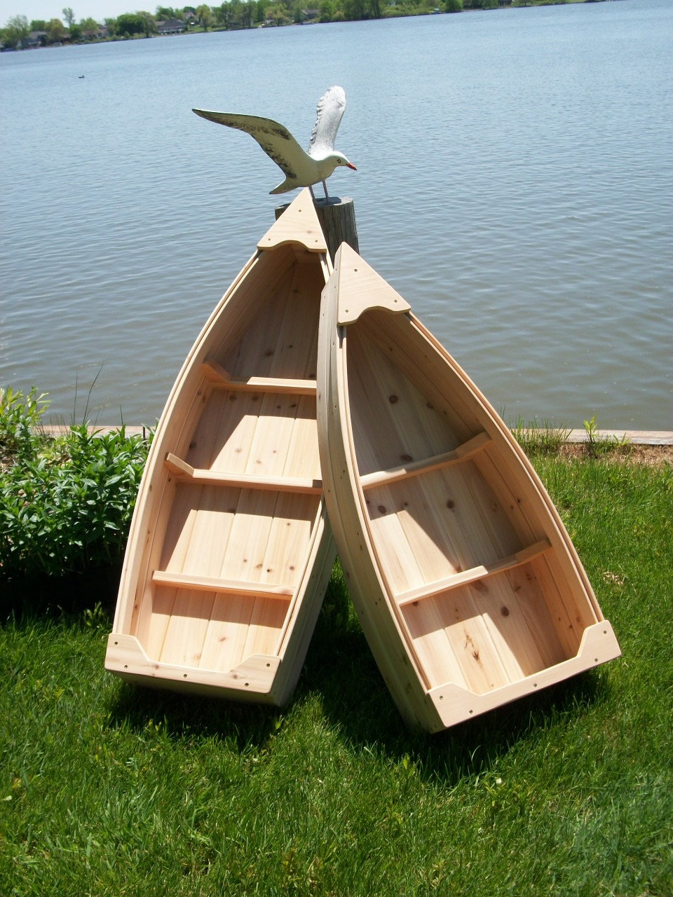 4 foot Nautical wooden outdoor landscape all cedar boat garden