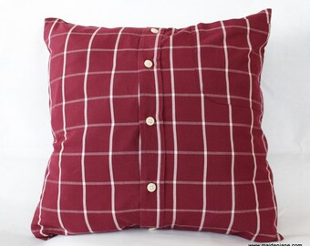 2016 Custom Memory Pillow Case Made from Upcycled Men's Shirt - Made to Order from YOUR Shirt